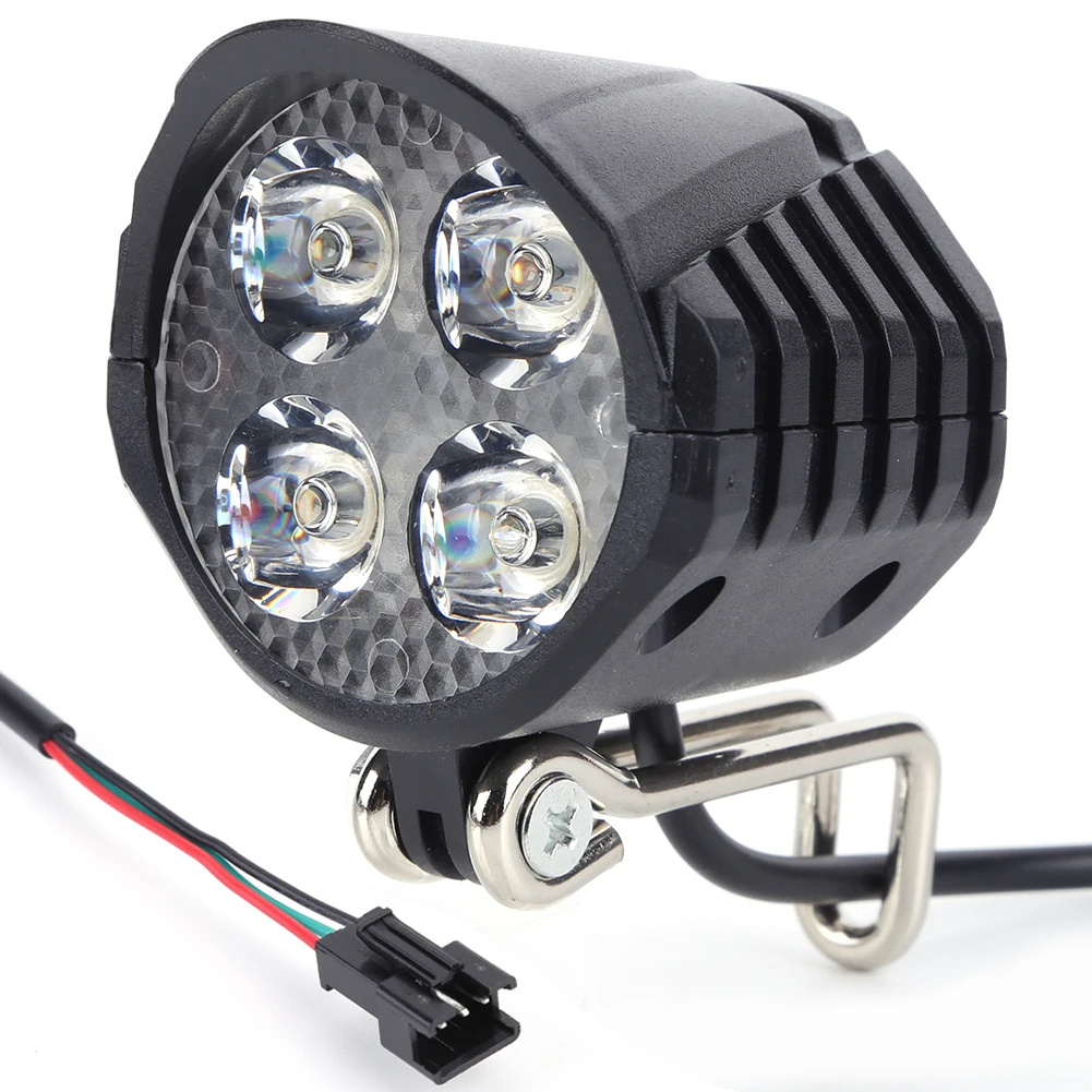48V Elektroroller LED-Frontlicht Scheinwerfer mit hoher Helligkeit und Hupe, energiesparend, einfache Installation, Fahrradzubehör