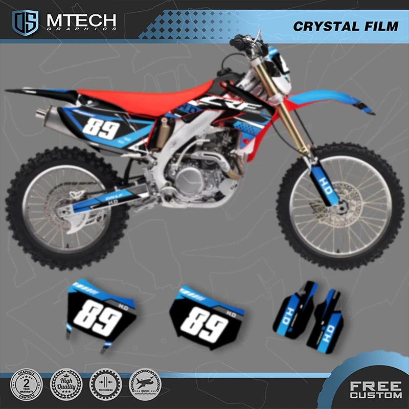 

DSMTECH Custom Motorcycle Graphics Background Decals Stickers Kits for HONDA CRF450X 2005 2006 2007 CRF 450X 2008-18 017