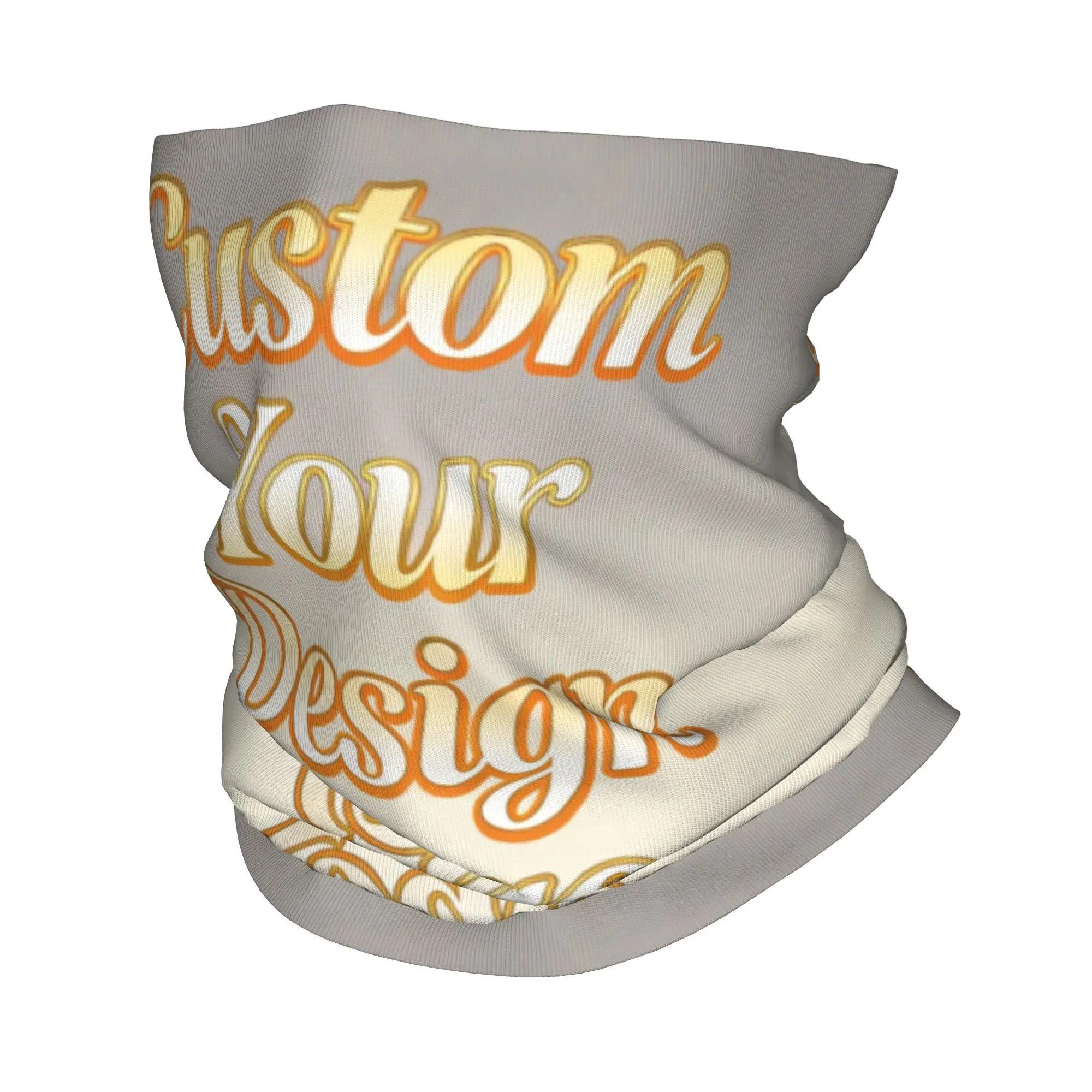 Custom Your Photo Name Bandana Neck Gaiter for Ski Running Women Men Wrap Scarf DIY Personalized  Design Logo  Headband Warmer