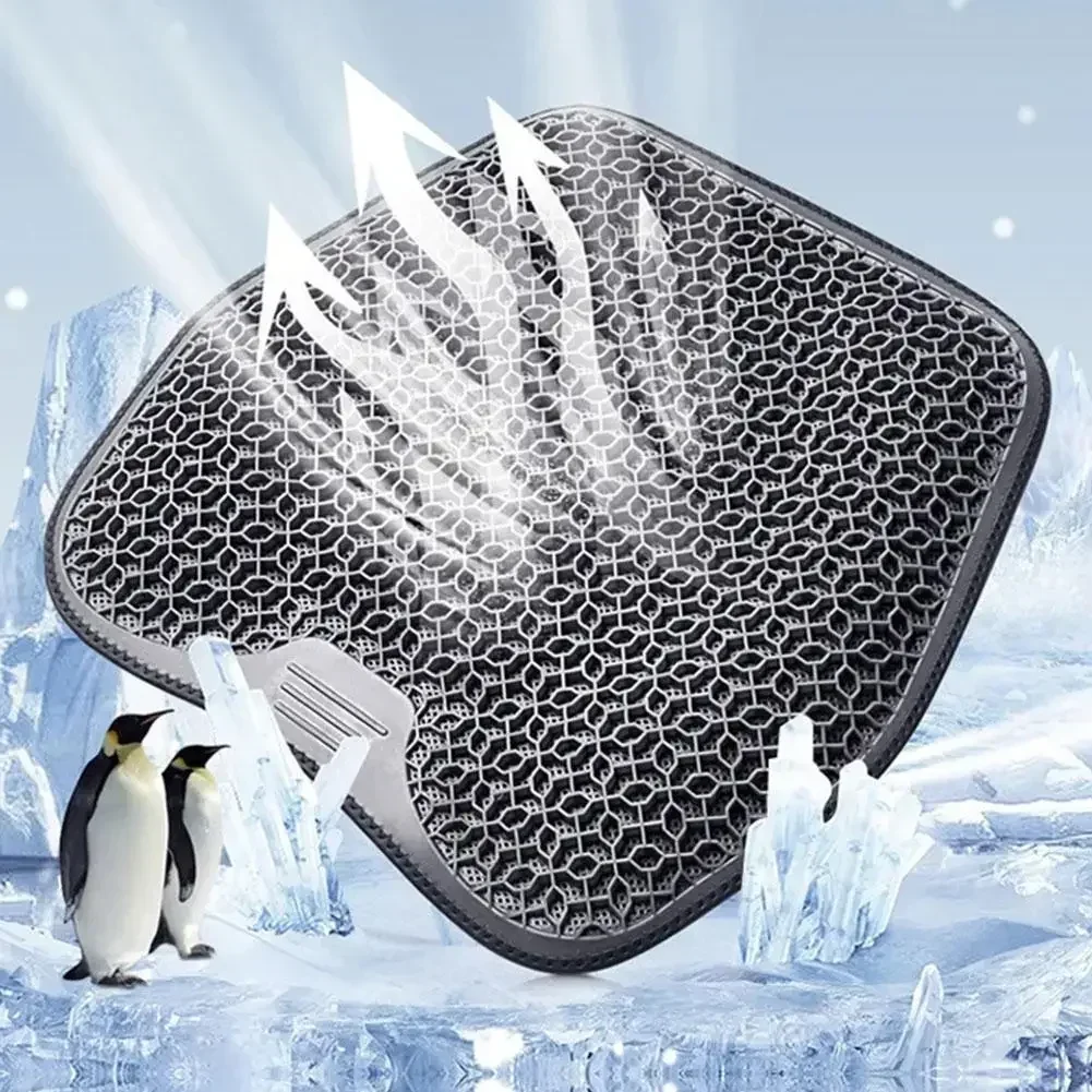 Gel Summer Cool Memory Foam Car Seat Cushion Backrest Universal Travel Seat Massage Office Chair Breathable Gel Cushion Pad