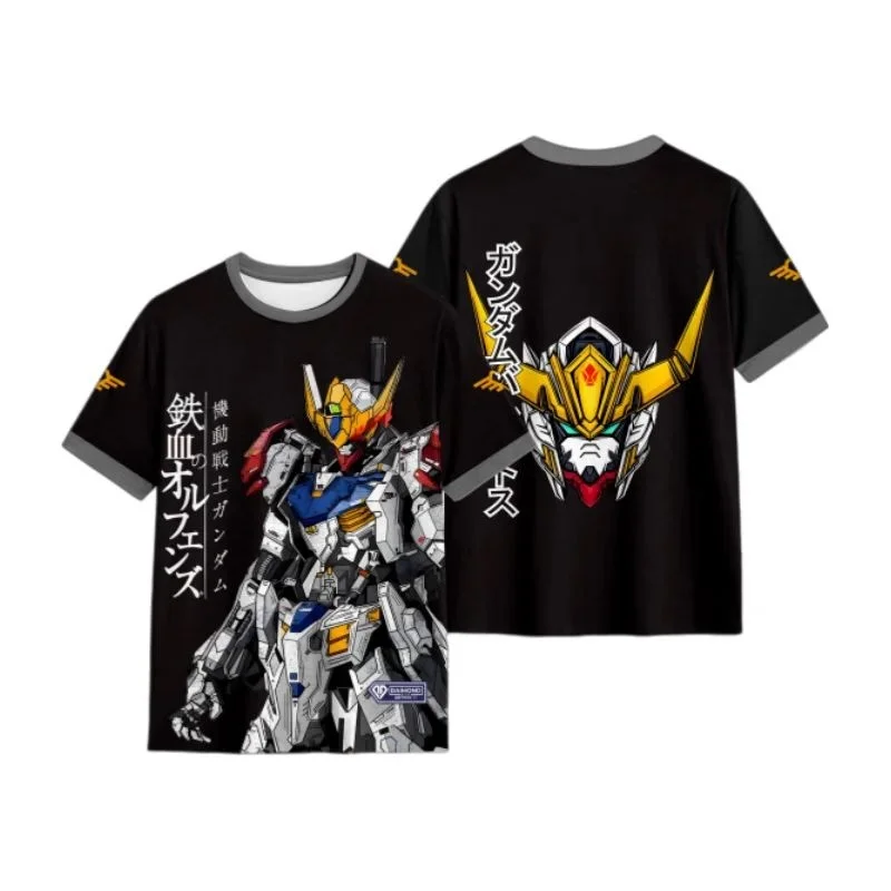 Camiseta Holgada con Estampado 3D de Mobile Suit Gundam Babatos, Verano 2026, Iron Blood Orfens Mech Anime Periphery