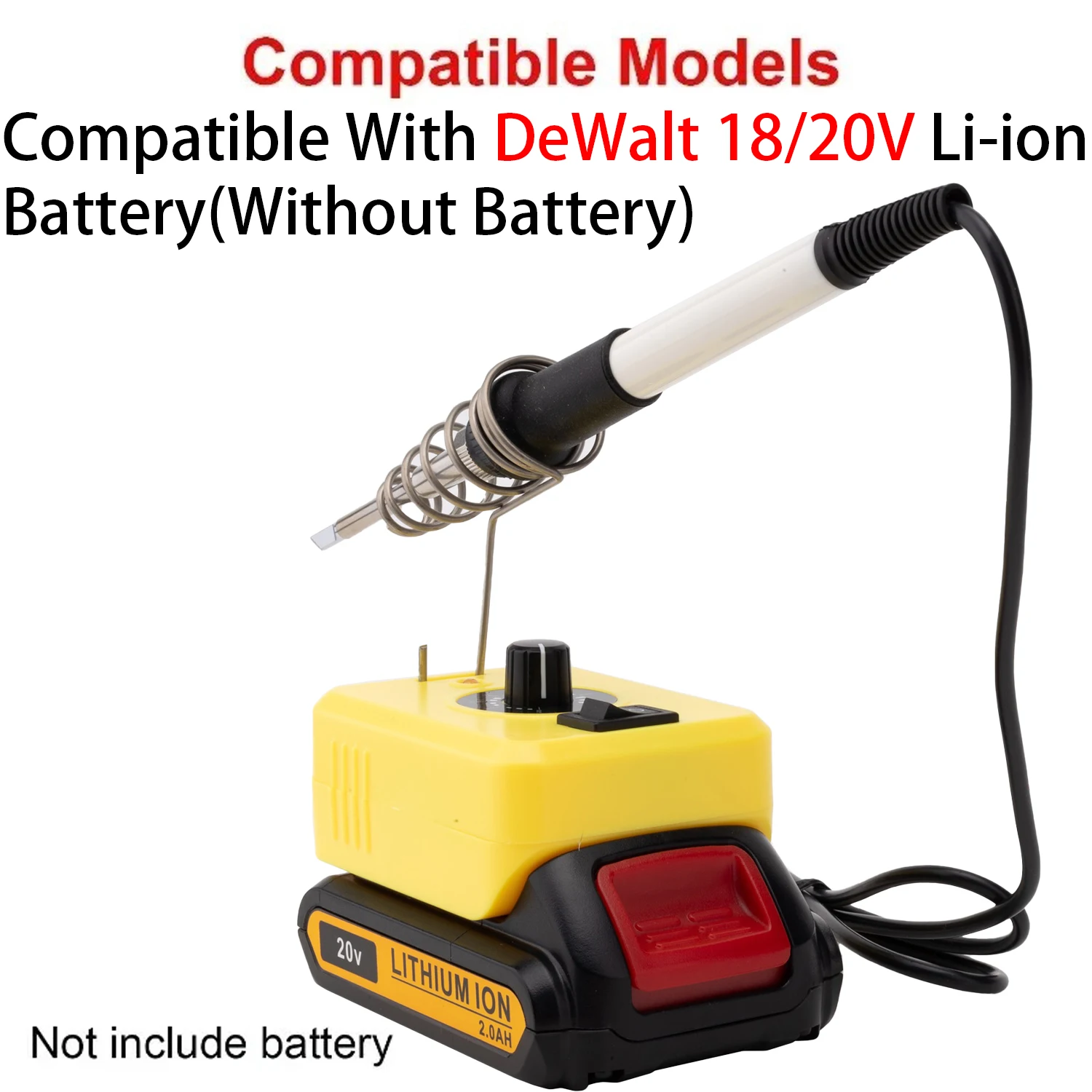 T12 Soldering Iron For DeWalt 18/20V Li-ion Battery DIY Electronics Projects T12 soldering iron Battery Accessory