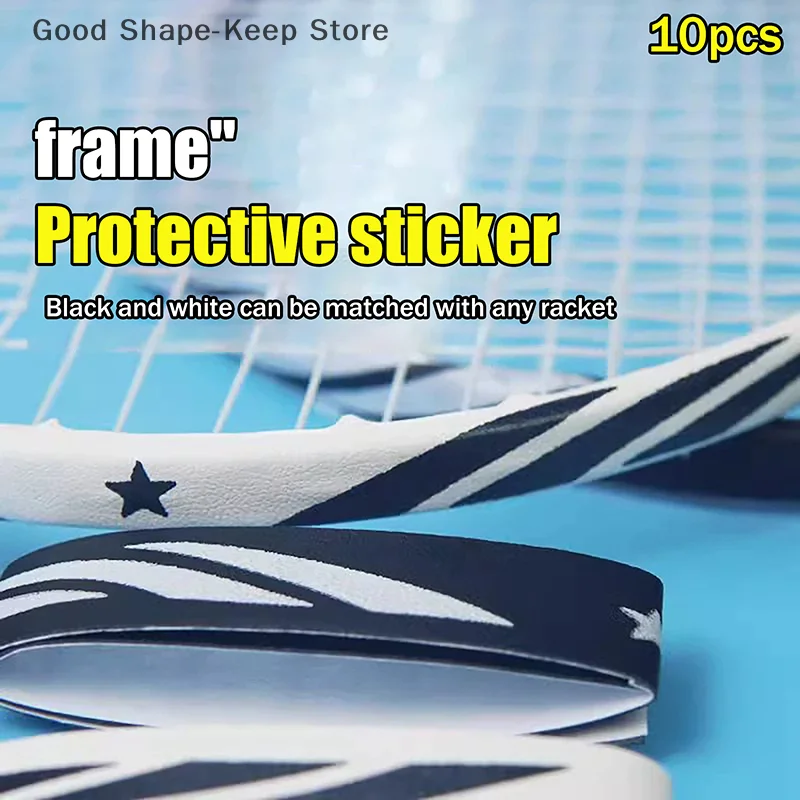 

10Pcs Badminton Racket Head Edge Protector Tape Self Adhesive Anti-Paint Wear-Resistant Sport Badminton Equipment Care