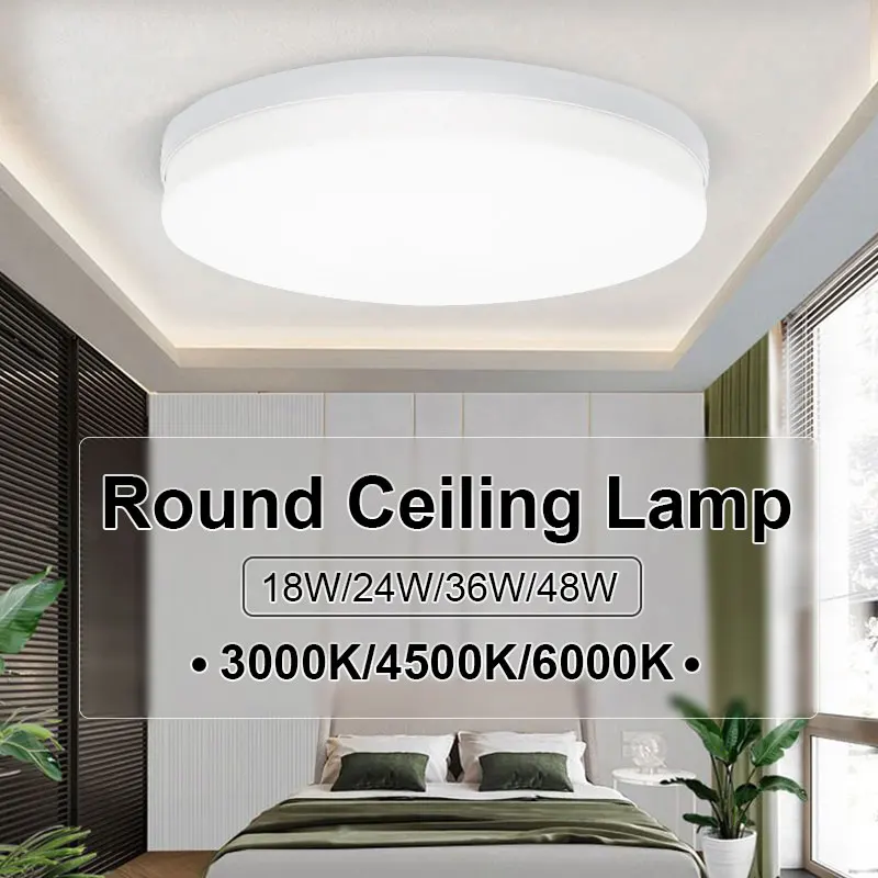 LED ceiling lights Round /Square Fixtures 18W 24W 36W 48W Modern Indoor Ceiling Lamps 220V 110V for the Kitchen Bedroom Bathroom