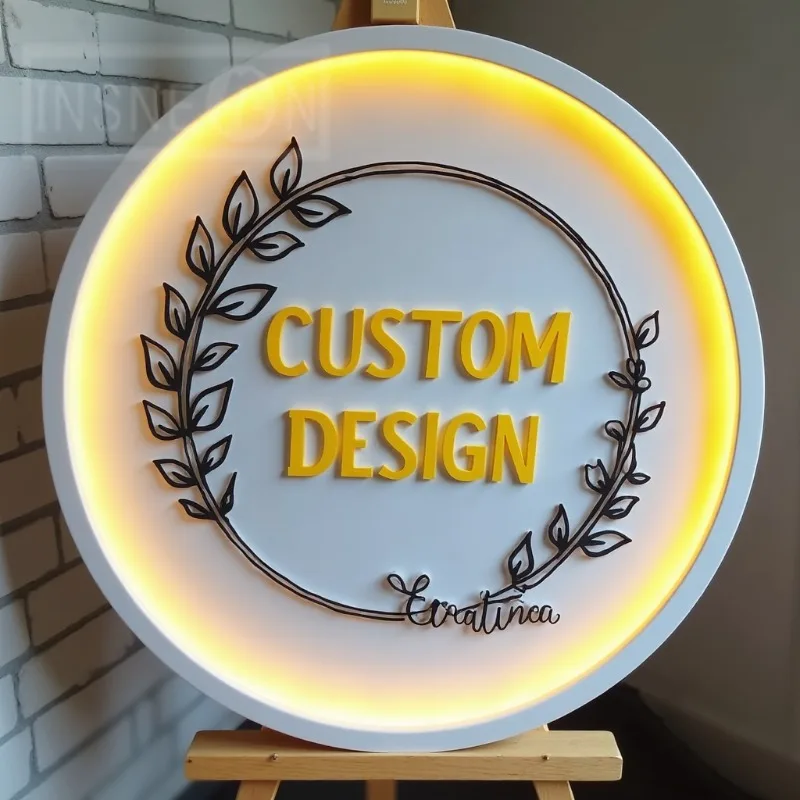 Custom 3D Logo Backlight Sign Glow Lightbox Business Storefront Signs with LED Lighting Text on Signage Logo Display