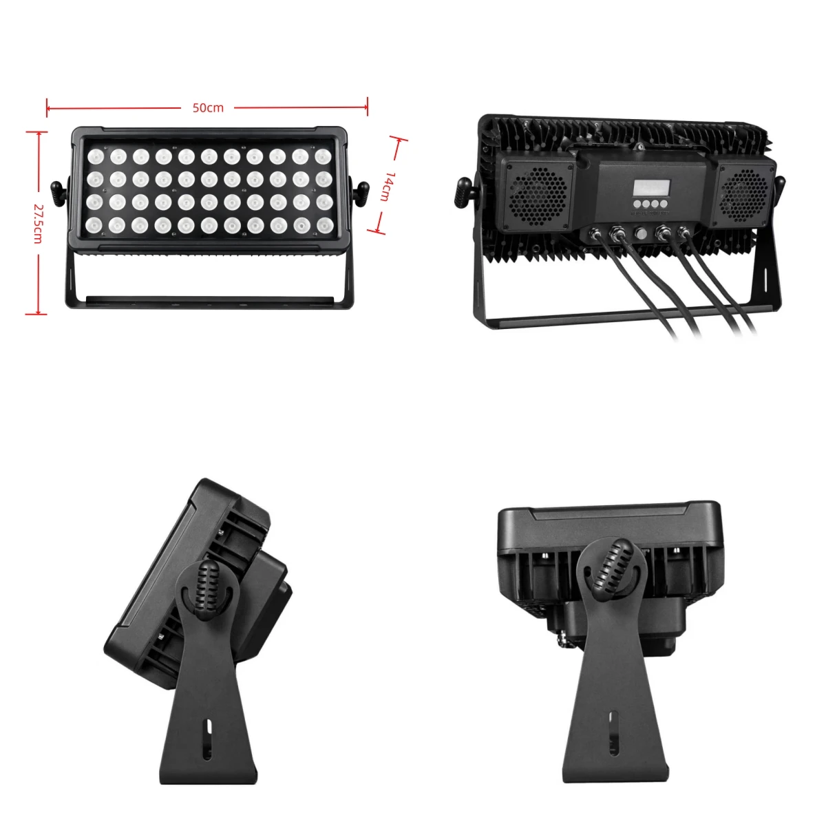 IP65 Waterproof LED Flood Wash Beam Light,500W RGBWA UV 6in1 Outdoor lighting Stage DJ DMX512 for Wedding Party Event Disco