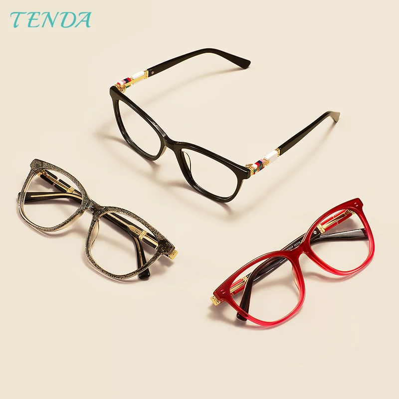 

Классическая полная оправа для очков для мужчин и женщин, прозрачная ацетатная квадратная Классическая оправа для очков по рецепту