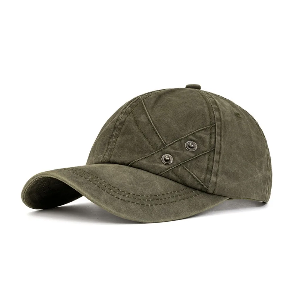 Vintage Washed Cotton Baseball Cap Adjustable Four Seasons Sports Cap Hip Hop Solid Color Duck Tongue Cap Men Women