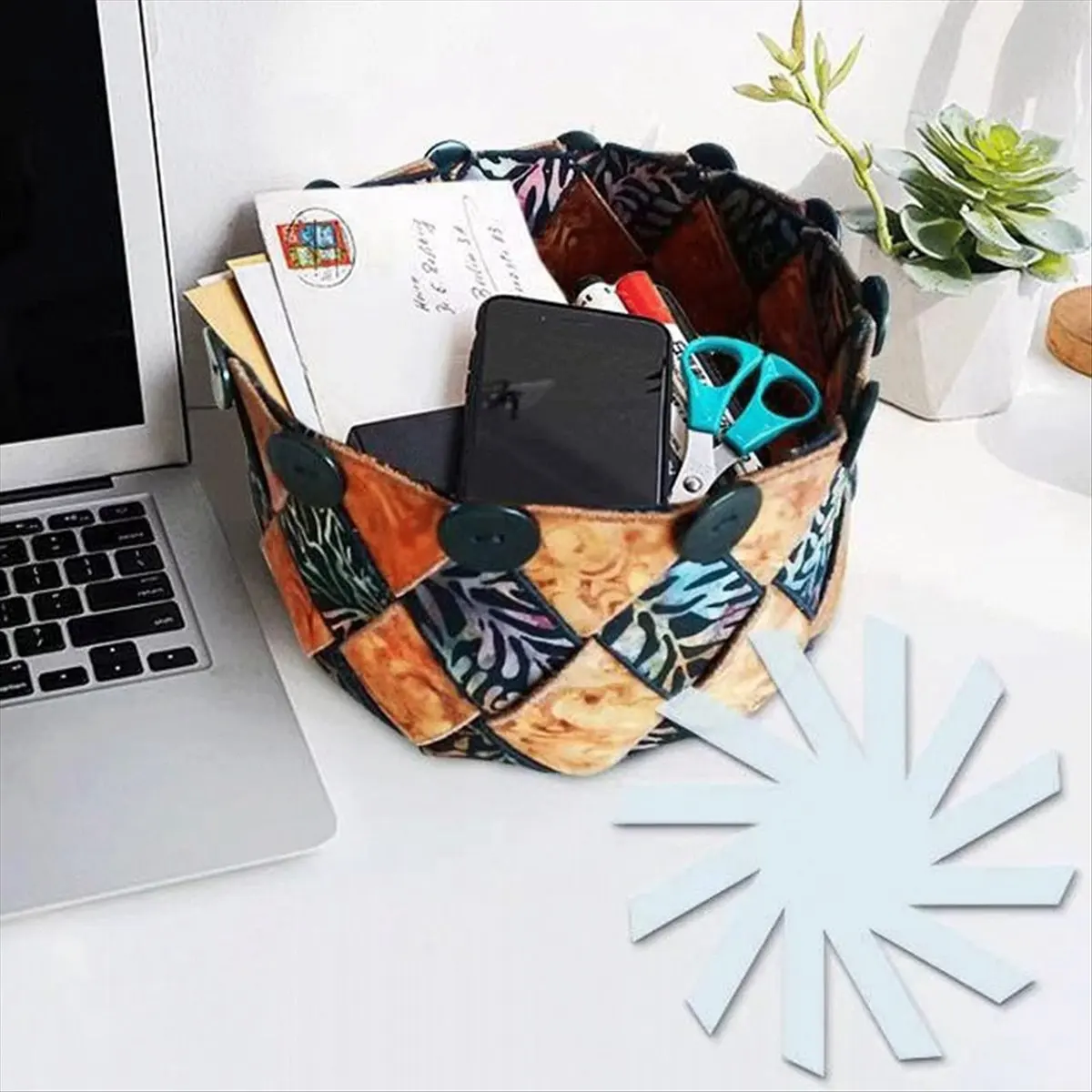 REST Basket Templates for Sewing, Magic Woven Spiral Storage Basket Template, Quilting Template Sewing Machine Ruler 15cm