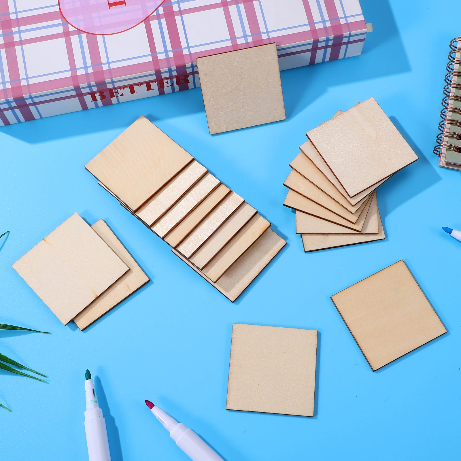 

50 Pcs Wood Slices Unfinished Wooden Pieces Blank Chips Diy Crafts Home Decor Sewing Diy Wooden Craft Accessories