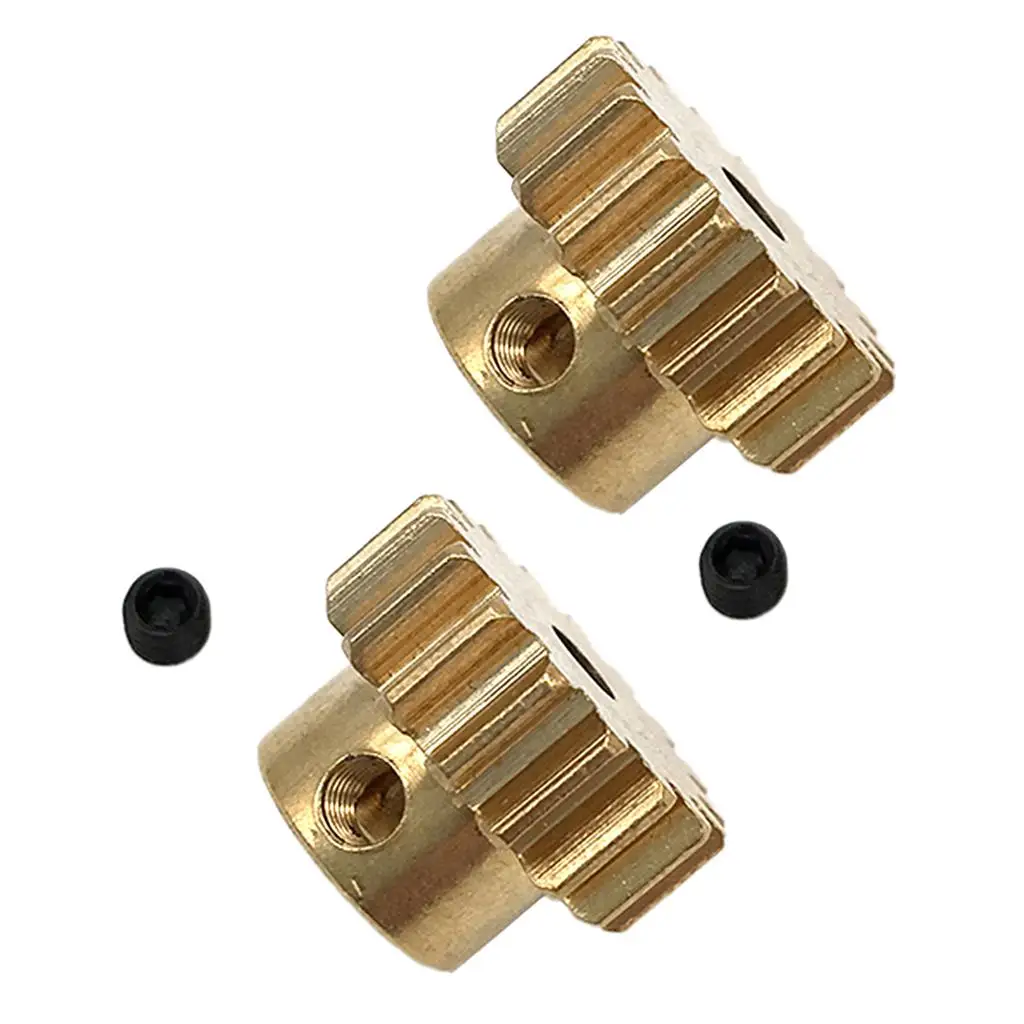 2pcs 17T Brass Motor Gears Golden Sprockets Pinions for WLtoys 12428