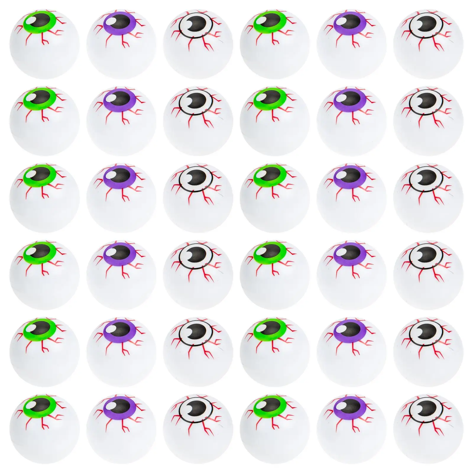 36 個のプラスチック弾む目玉眼球カラフルな弾むプラスチック怖いパーティーの装飾お化け屋敷のテーマのおもちゃ