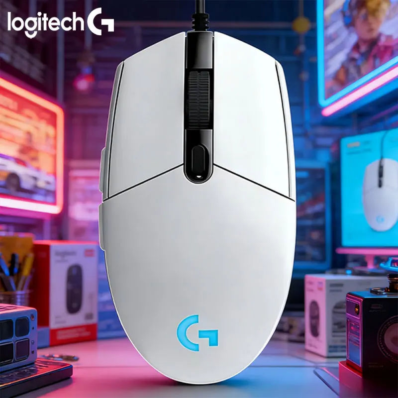 

Игровая мышь Logitech G203 с проводным подключением, высокая чувствительность, программируемые кнопки, лучший выбор для начинающих киберспортивных игроков.