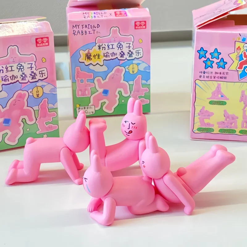 Genuine My Friend Rabbit Pink Rabbit Magical Yoga Series Blind Box Toys Cartoon Anime Figures Toy Desk Decoration Birthday Gifts view 5
