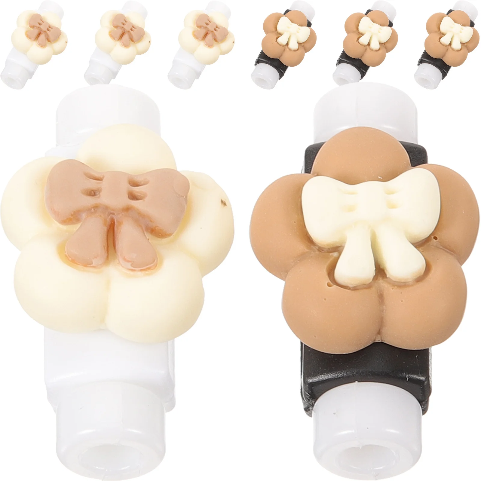 8 pezzi di protezione per cavi per cartoni animati, linea dati, risparmiatore di ricarica, custodia per cavo USB carina, protezione per cavo di copertura durevole e adorabile