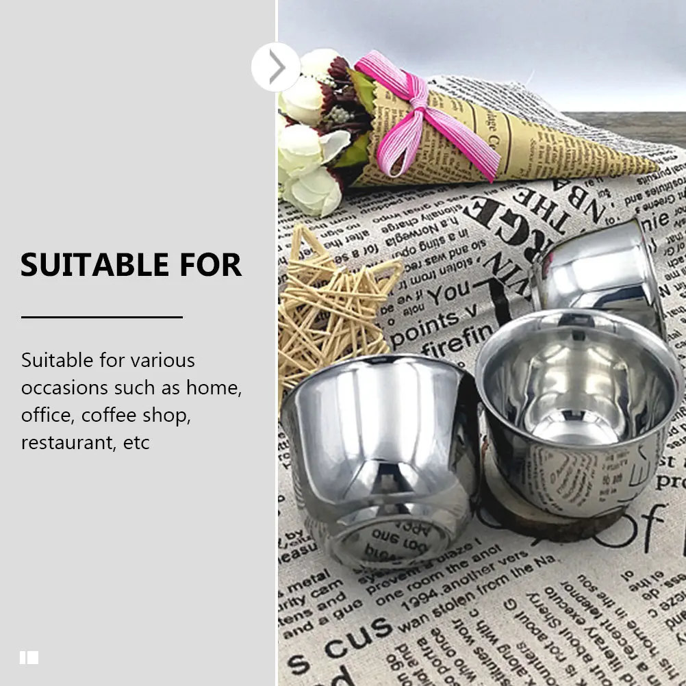 

2Pcs Stainless Steel Beverage Mugs Multi Functional Drinking Cups for Indoor Outdoor Use Stainless Steel Mugs Water Cups