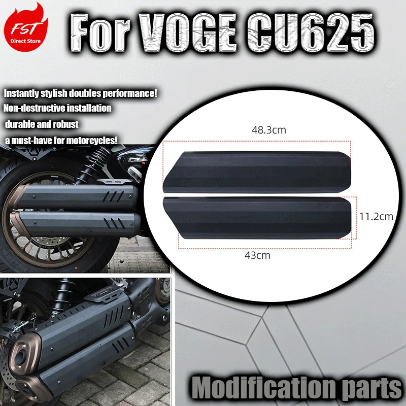 

For VOGE CU625 modified exhaust pipe scald cover, stainless steel heat-insulating decorative cover, protective cover