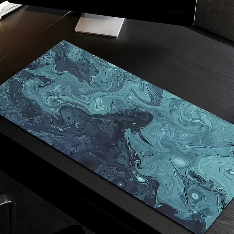 Alas Mouse Besar Gradien Minimalis - Alas Meja Gaming XXL untuk PC, Penutup Keyboard Tebal Anti Selip & Dekorasi Kantor