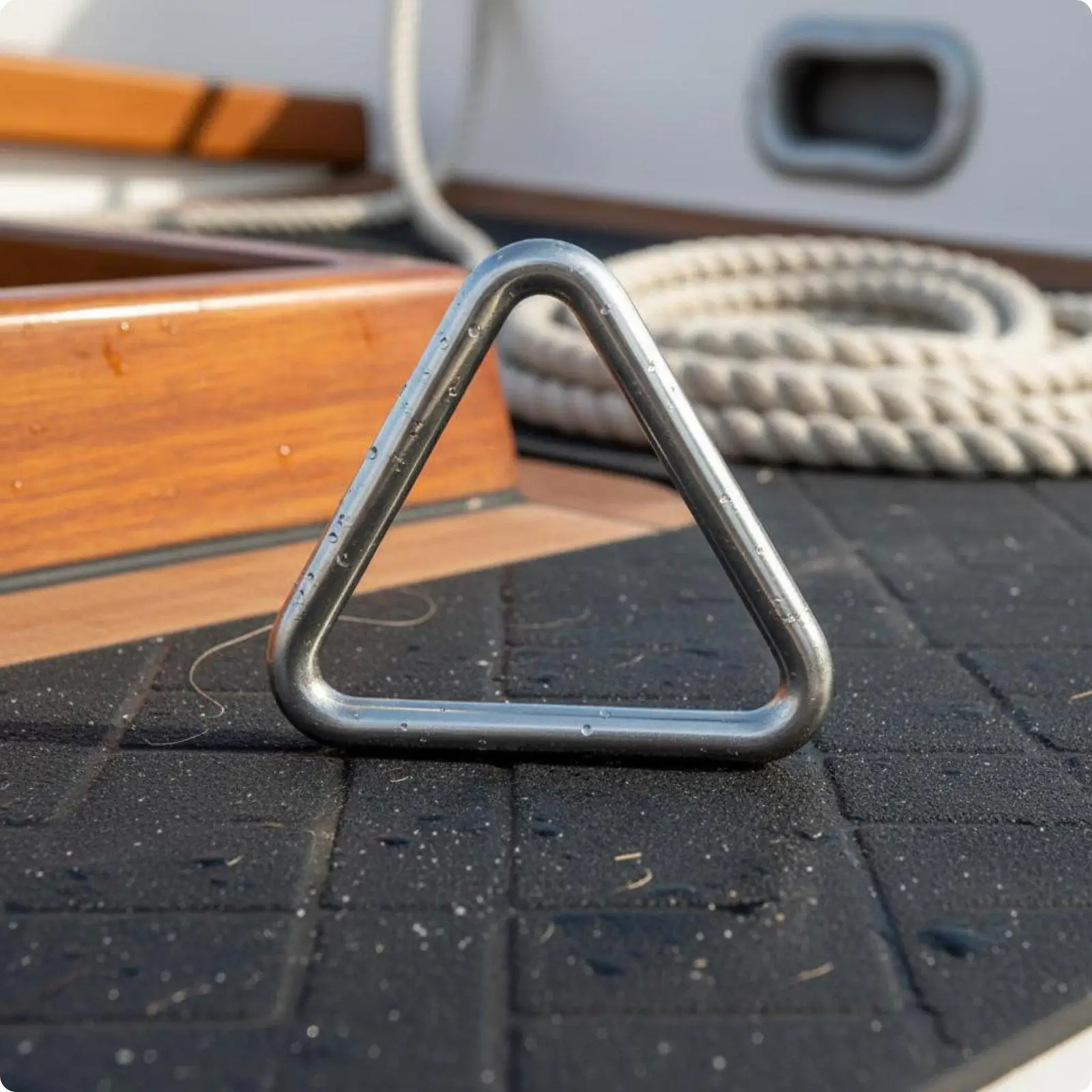 SS316 Steel Triangle Loop Ring for Dive Jacket Harness Strap Buoyancy Compensator Connector Scuba Sailing Rigging
