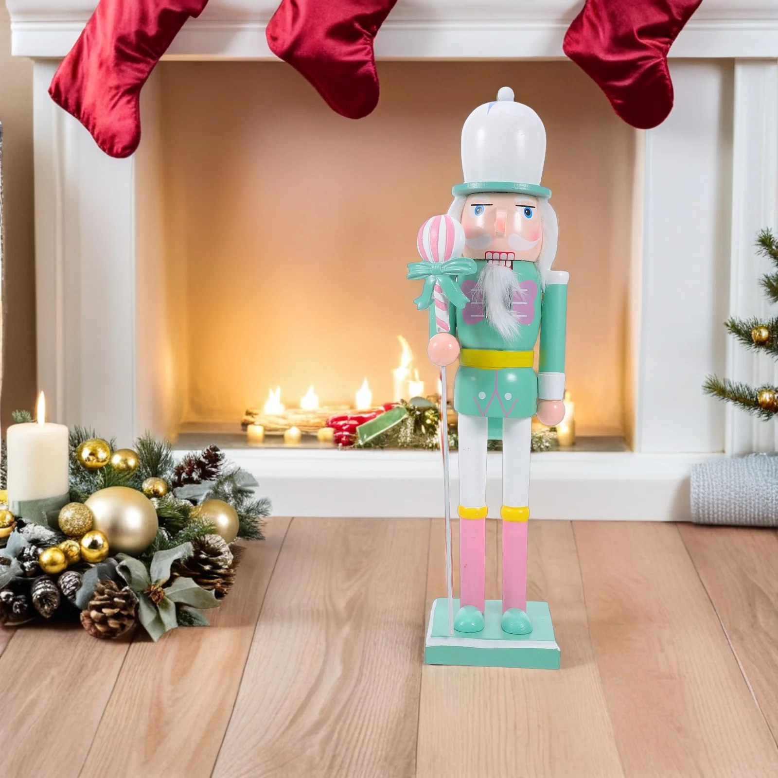 

Christmas Nutcracker Puppet Dining Table Decorations for Wooden Holiday Figure Army Soldier