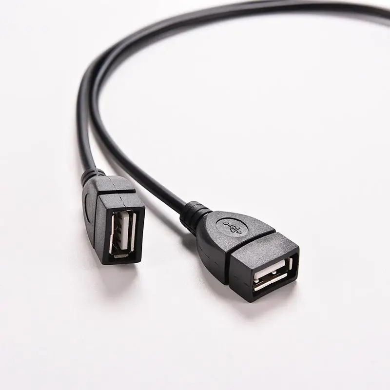 1PC USB 2.0 Extension Cable A 1 Female to 2 Dual USB Male Data Hub Power Adapter Y Splitter USB Charging Power Cable Cord