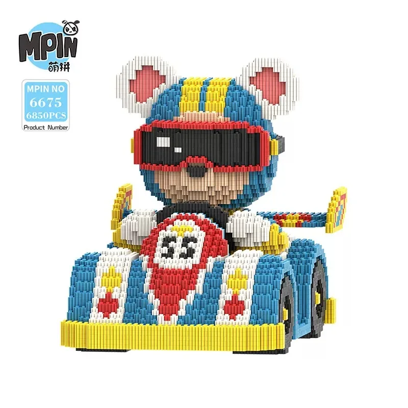 32Cm Lovelorn Bear Tiny Particles Building Block Assembly Educational Toys Boys and Girls Brain Birthday Gift Sad