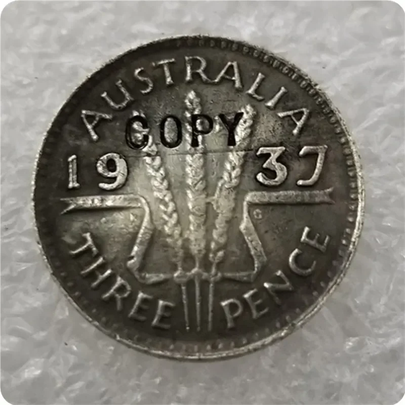 1937-C Australian Threepence Copy Coin Challenge Pocket Coins Christmas Gifts