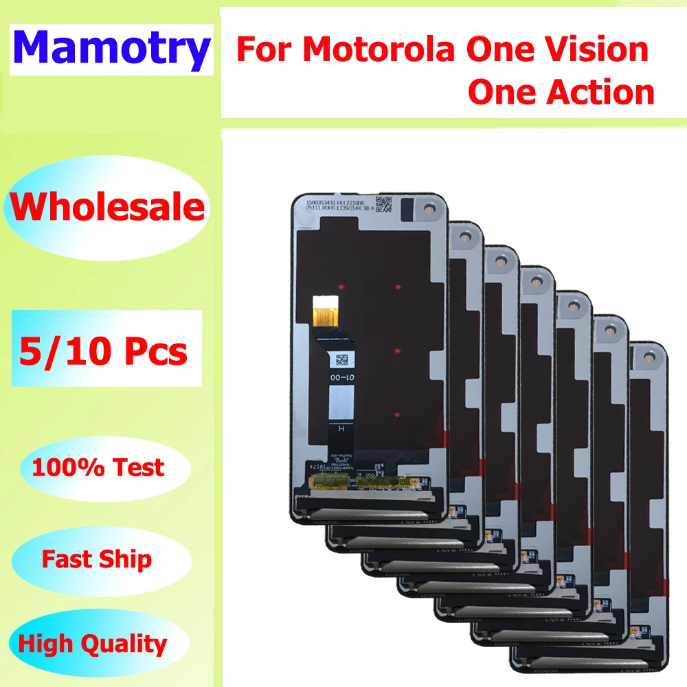 

Wholesale 5/10 piece/Lot Original-self-weld For Motorola One Vision Screen Lcd Display With Touch Assembly For Moto One Action