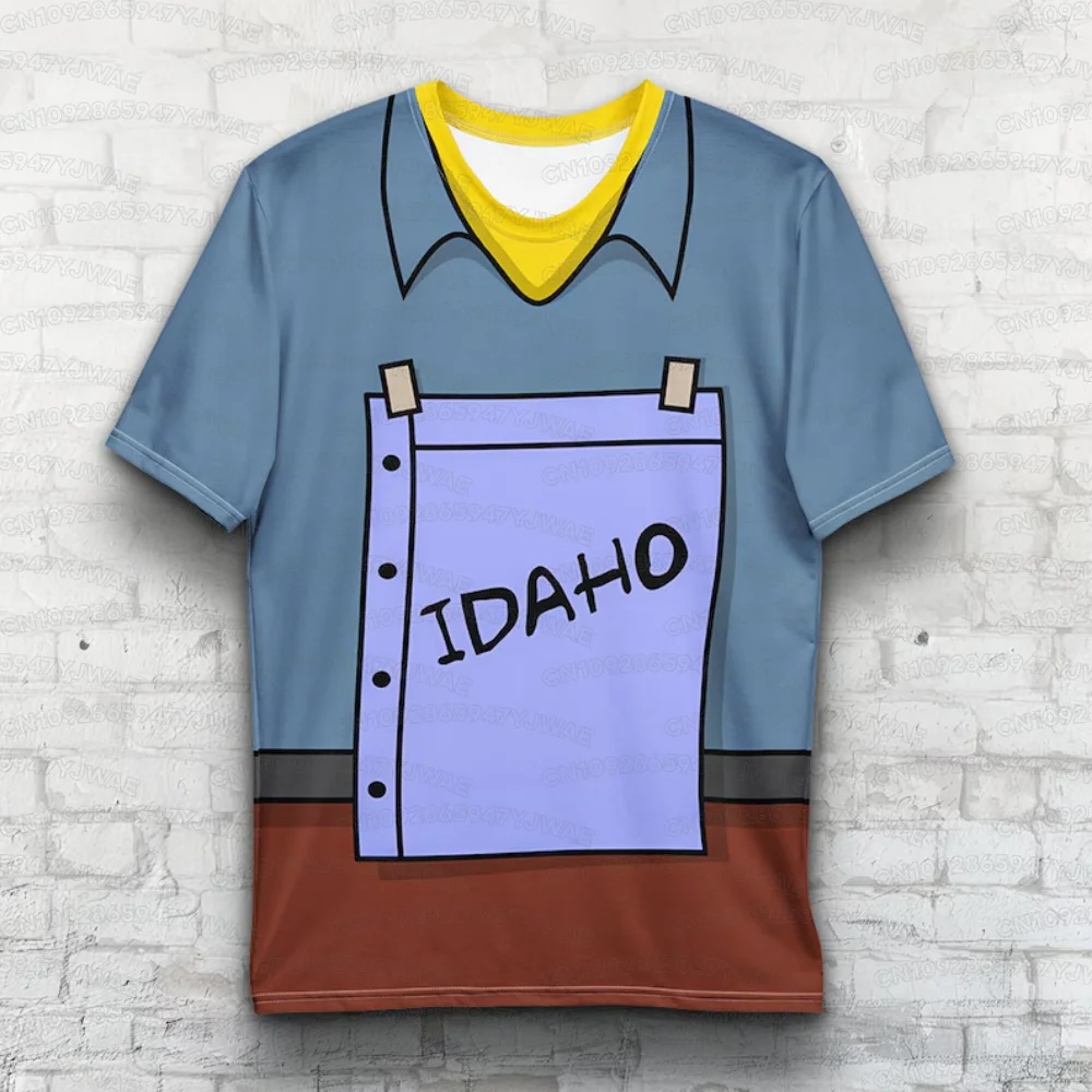 Sommer Cosplay T-Shirt für Männer und Frauen mit The Simpsons-Charakter-Motiv, Kurzarm-Freizeit-T-Shirt für Männer und Frauen – Detail 8