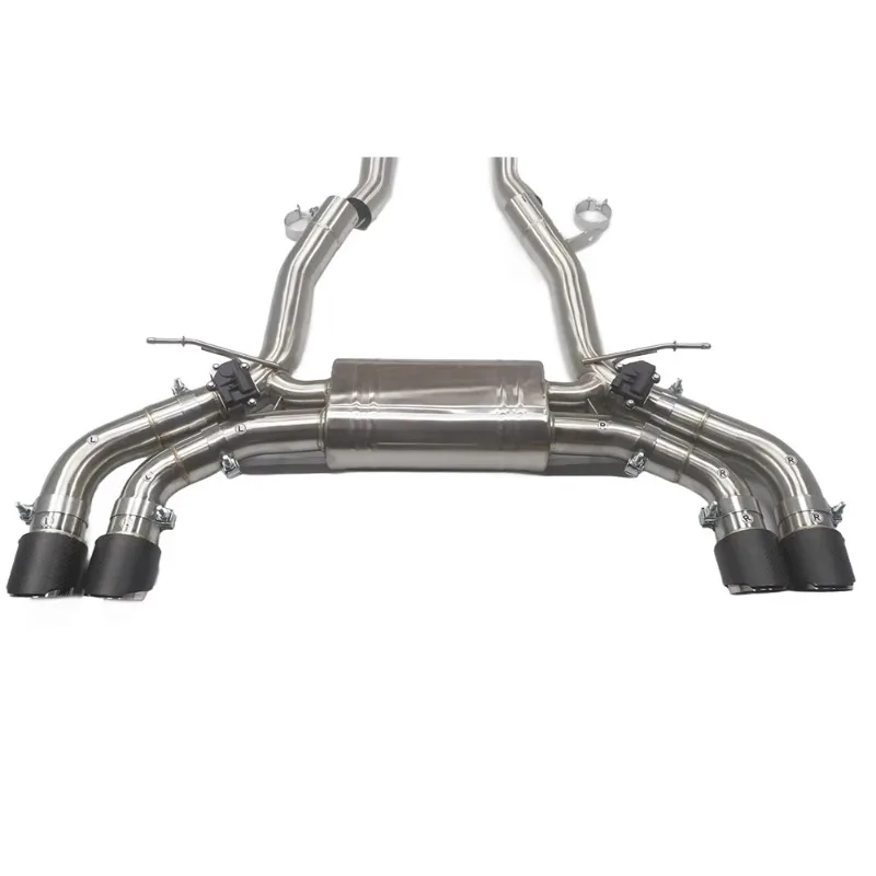 G90 2025+ S63 4.4T Performance Muffler Stainless Steel 80mm Brushed Polished Exhaust Pipes Tuning 5