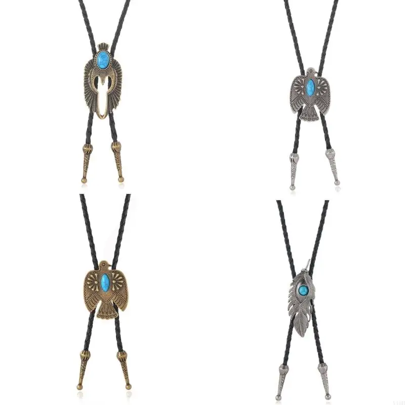 

Ретро Бирюзовая Птица Очарование Длинная Цепочка Боло Унисекс Модные Ювелирные Изделия Подарочный Галстук Боло