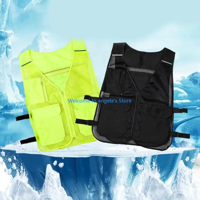 

X4YC Ice Pack Infused Cooling жилетки легкий воздушный поток строительный вентиляционный вентилятор для работников склада