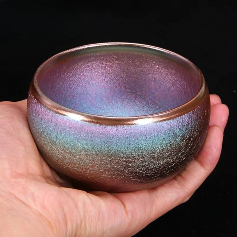 Jianzhan Shuiji-High Grade Tea Cup, Single Cup, Colored Gold, Yao, Transformed Tianmu Zhan Raw Mineral, Iron Body, Ceramic Cup