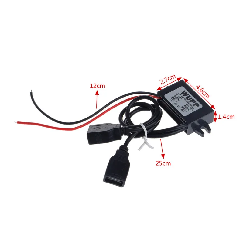 USB Step Down Converter 12V to 5V 3A ชาร์จ Power Regulator รถชาร์จโทรศัพท์