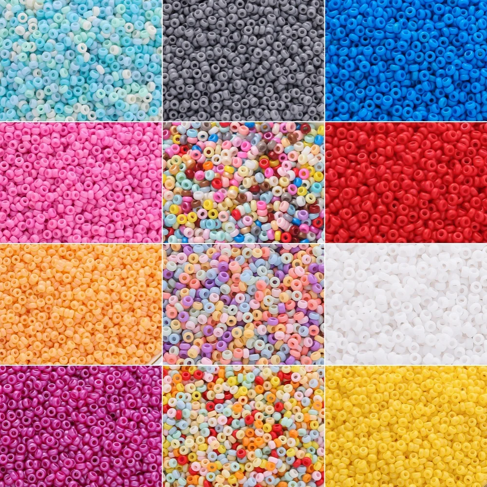 

800pcs/Lot 2.5mm Mixed Color Glass Seed Beads Loose Spacer Bead for DIY Bracelet Necklace Earring Jewelry Making Accessories