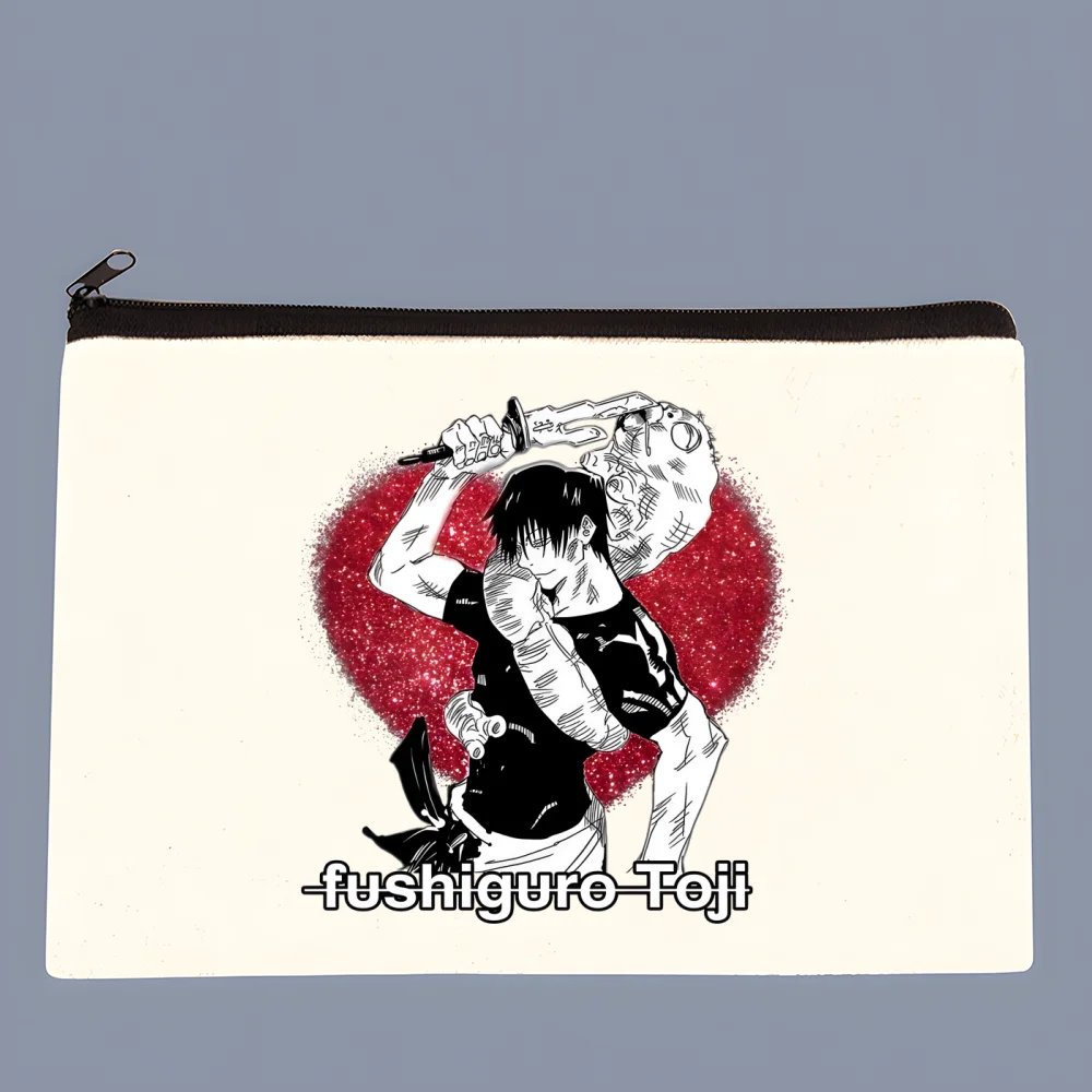 toji fushiguro Korean Style Cartoon Printed Canvas Bag Design Canvas Simple and Fashionable Storage Bag