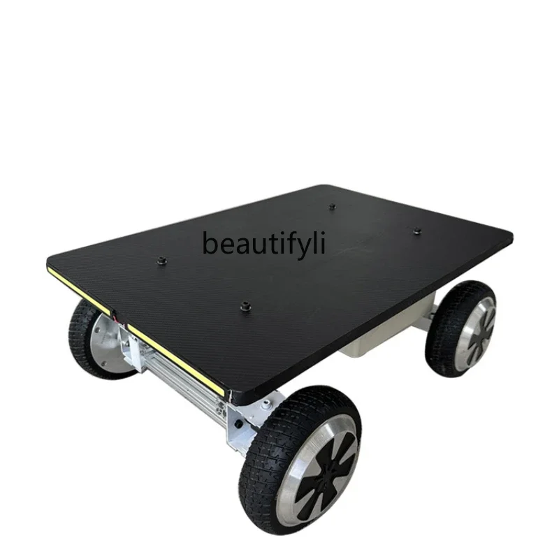 

Modern Simple Flat Plate Electric Remote Control Cars Chassis Wheel Large Load Independent Steering Ultra-Long Life Battery