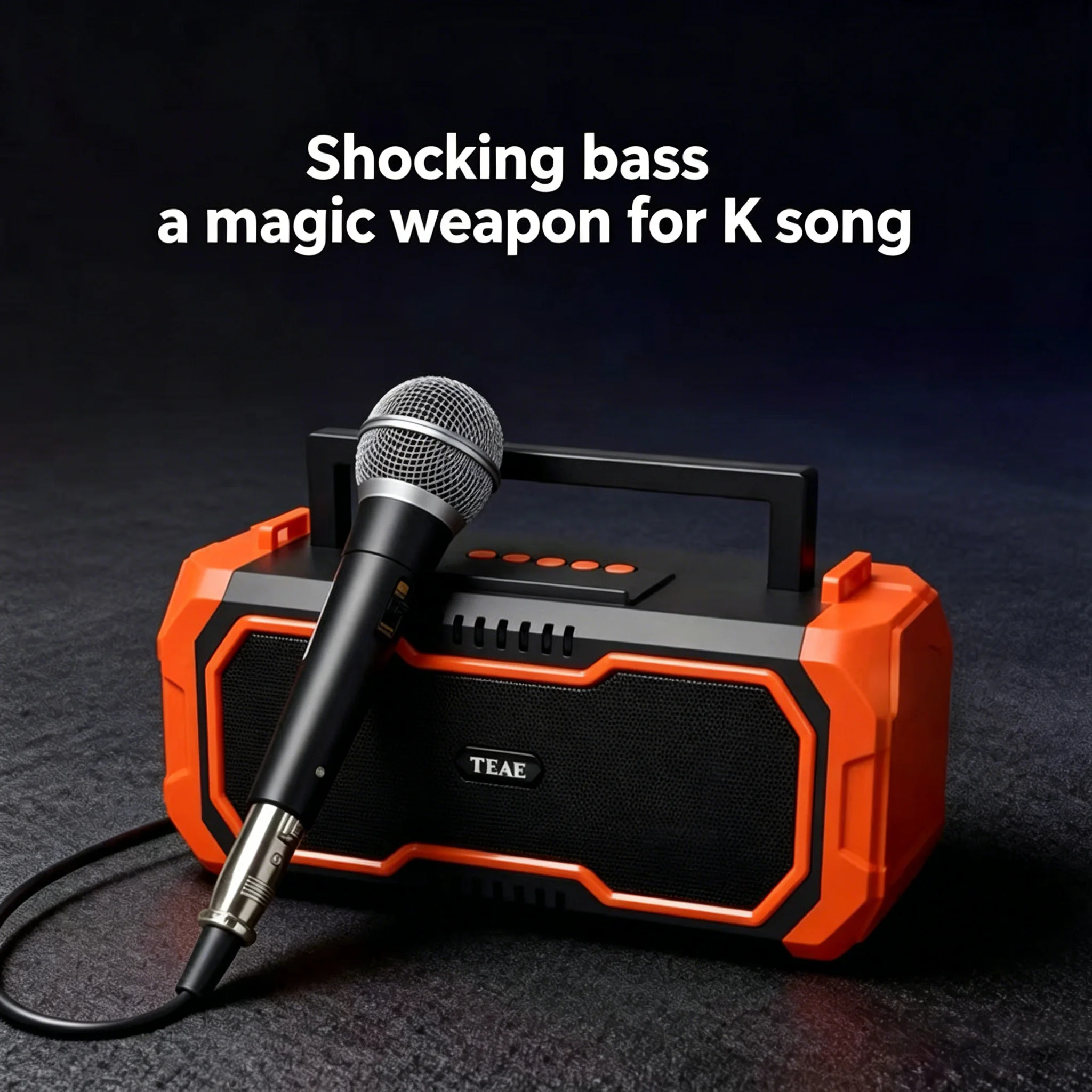 Solar powered Bluetooth speaker high-power strap outdoor live broadcast portable handheld karaoke, subwoofer, flashlight speaker