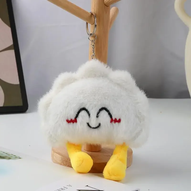 1 Stück gefüllte weiche Knödel Cartoon Puppe Spielzeug Tasche Anhänger süße Simulation Lebensmittel Knödel Plüsch Schlüsselanhänger DIY Dekoration