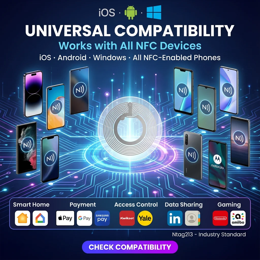 35 مللي متر NTAG213 الرطب جزءا لا يتجزأ من PET NFC العلامة ملصق 13.56 ميجا هرتز ISO14443A تسمية الهاتف المتاحة RFID لاصق التسمية