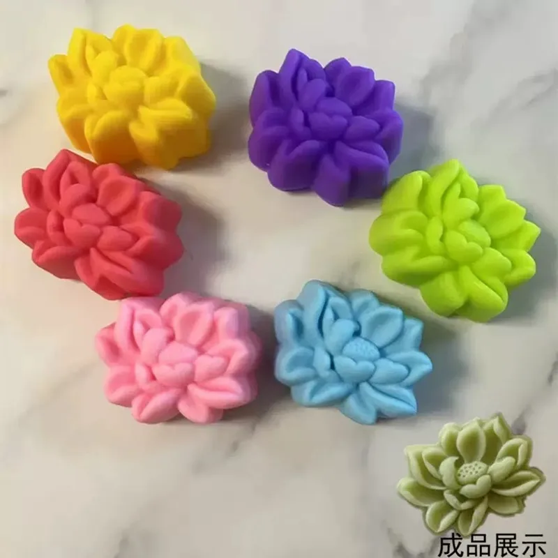 20 pcs/lot 5cm New Lotus Silicone cake mold silicone chocolate mold flowers cupcake liners DIY Kitchen baking tools