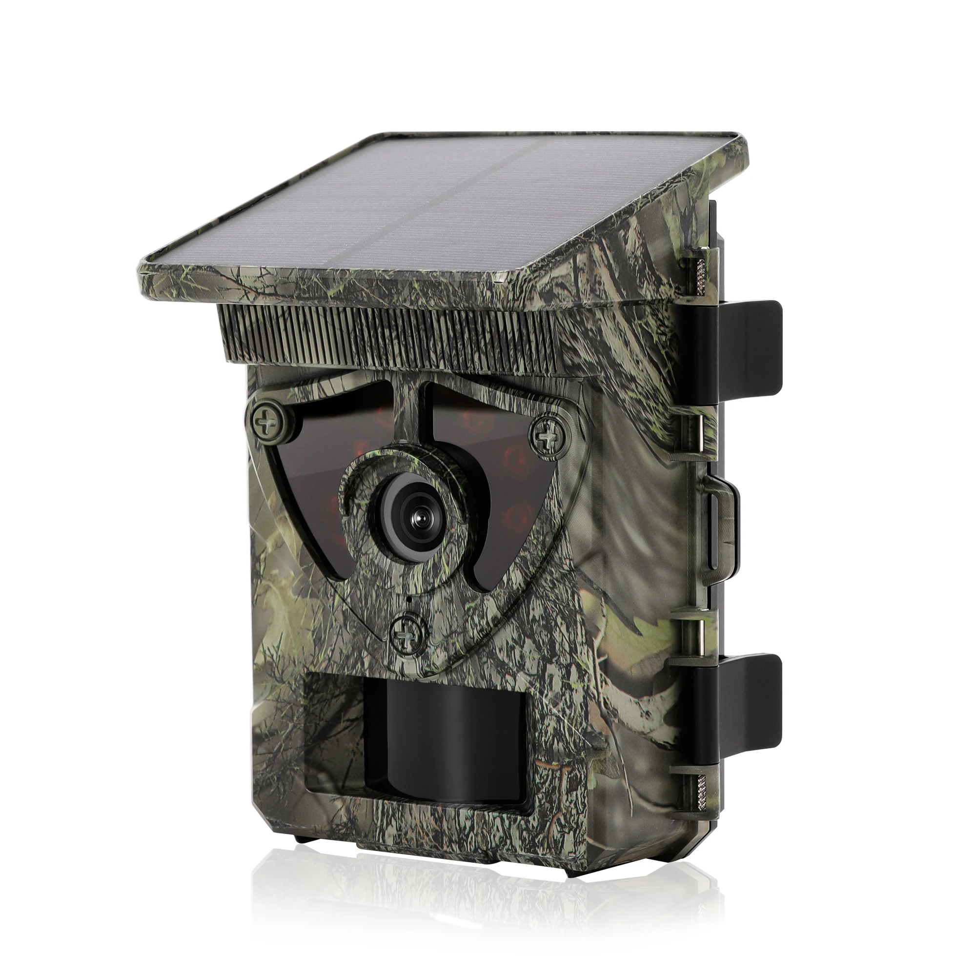 4K 60MP Wifi Solar Powered Wild Trail Camera, Photo Traps with Live View 5200mAh Li-Battery, 120 Degree Wide Angle for Hunting