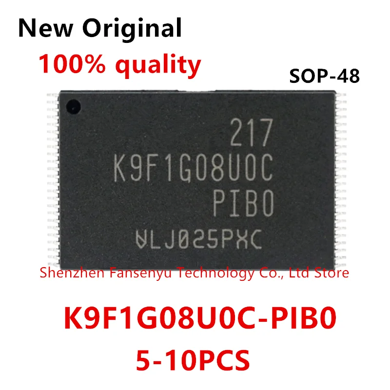 

(5-10piece)100% New K9F1G08U0C-PIB0 K9F1G08U0C PIB0 tsop-48 Chipset
