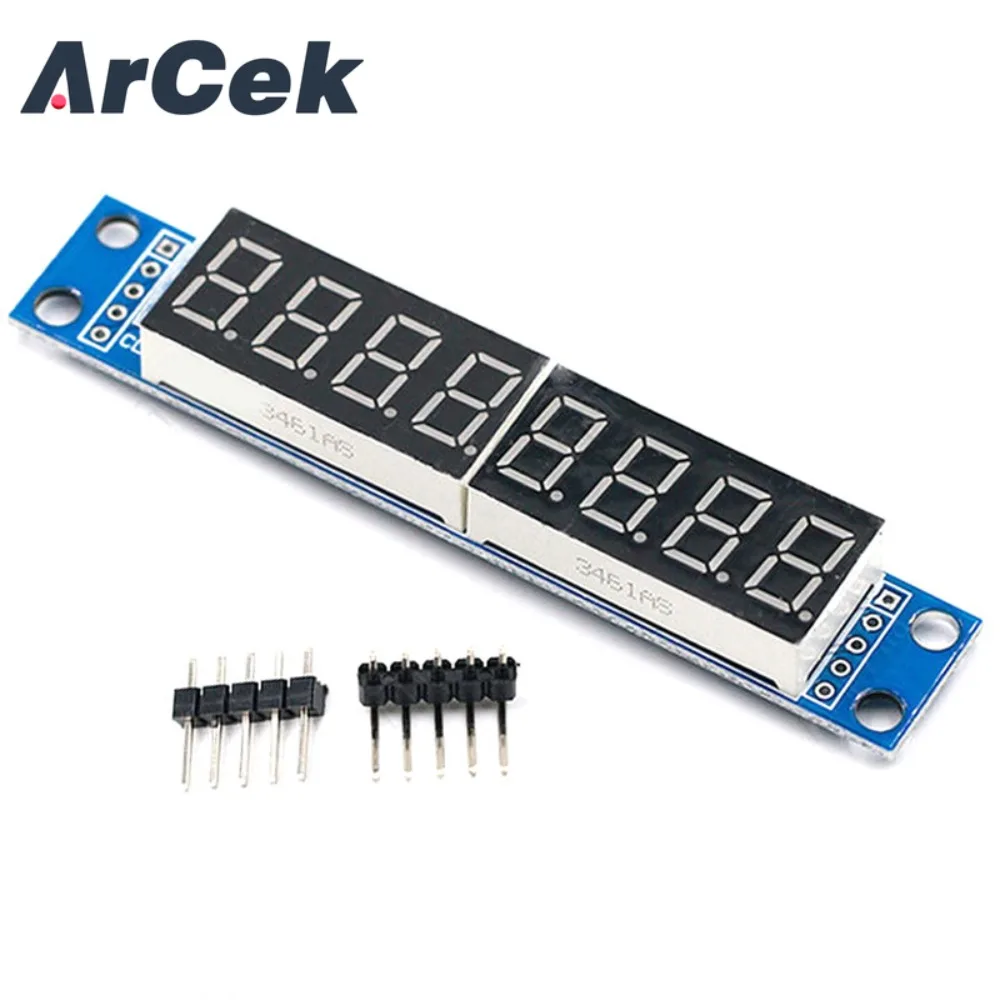 Max7219 7 Segment Led Dot Matrix 8-cijferige Digitale Buis Display Regelmodule Voor Arduino 3.3V 5V Microcontroller Seriële Driver