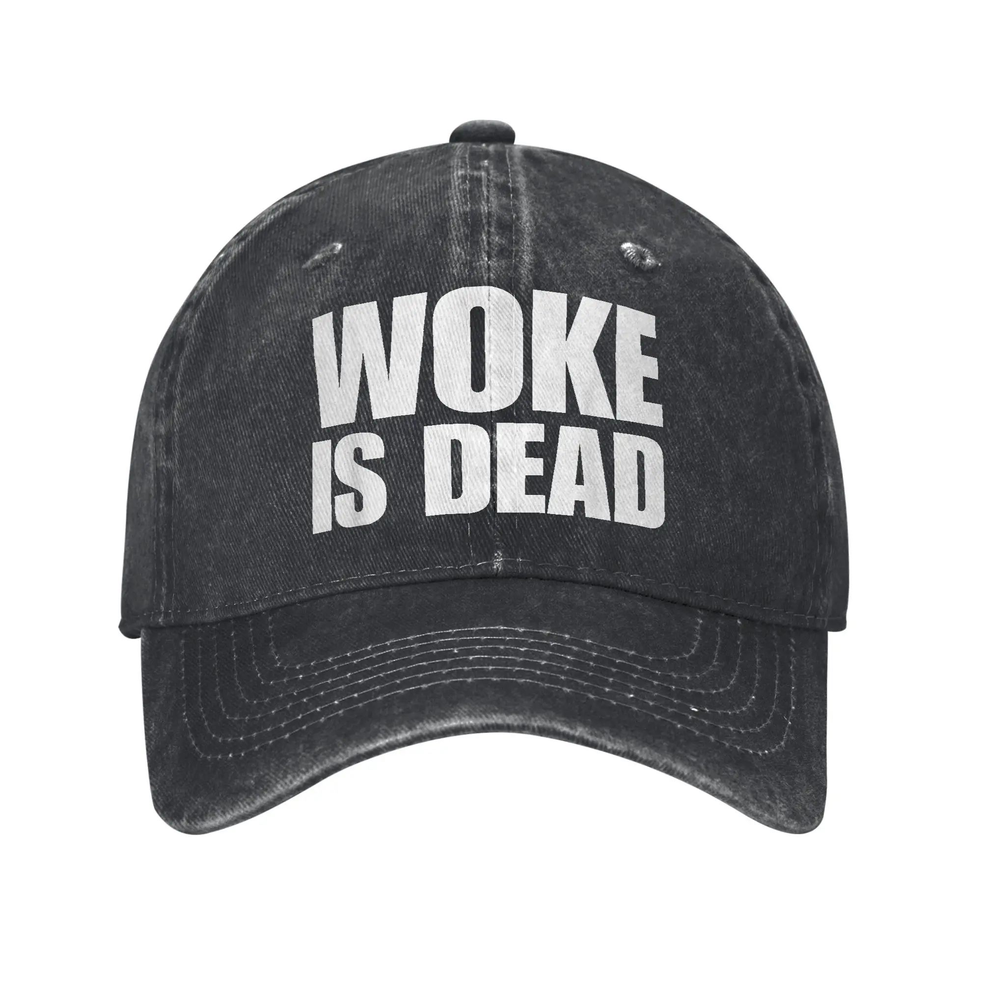 

Woke is Dead Funny Sarcastic Slogan Sun Baseball Cap y2k Cool Couple Women Sun-Proof Print Outdoor Sports Snapback Cap Gift