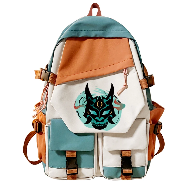 Xiao Genshin Impact Anime Backpacks Travel School Bags Back Bag Pack Genshin Impact Hu Tao Student Backpack Bags Sac A Dos