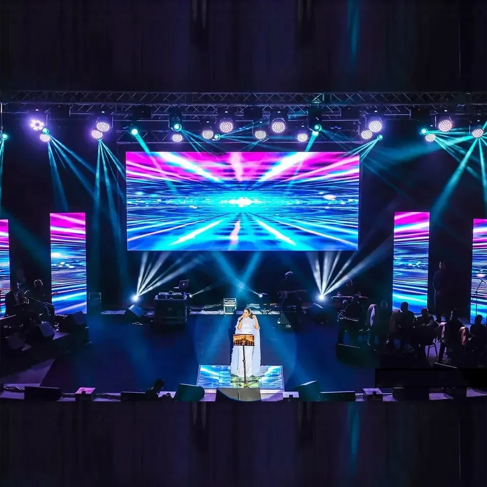 Fondo de escenario de Iglesia portátil, pantalla LED hd, fondo de escenario de concierto, pared de video, P2.976, P3.91, P4.81