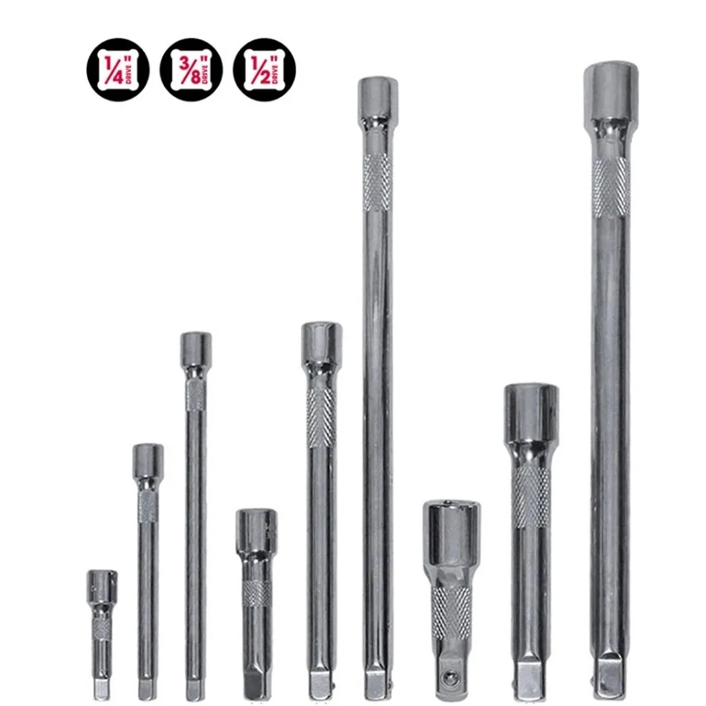 

3pcs 1/4 Inch 3/8 Inch 1/2 Inch Extension Bar Set Drive Ratchet Socket Extender Chrome Vanadium Steel Adapter For Power Tool