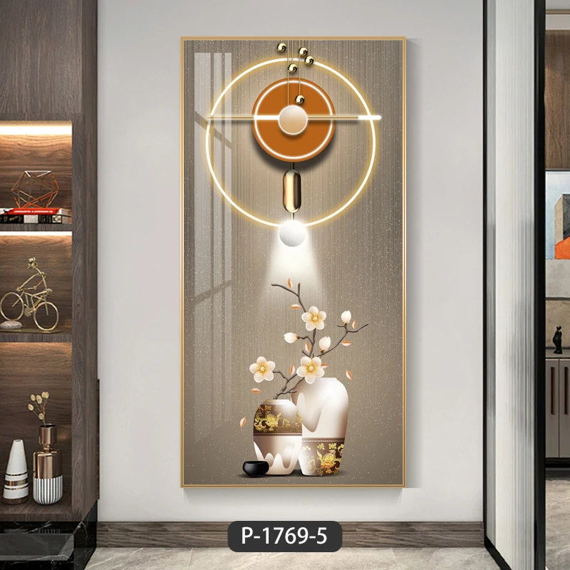 feather porch decorative painting modern high-end living room corridor corridor mural vertical background wall painting
