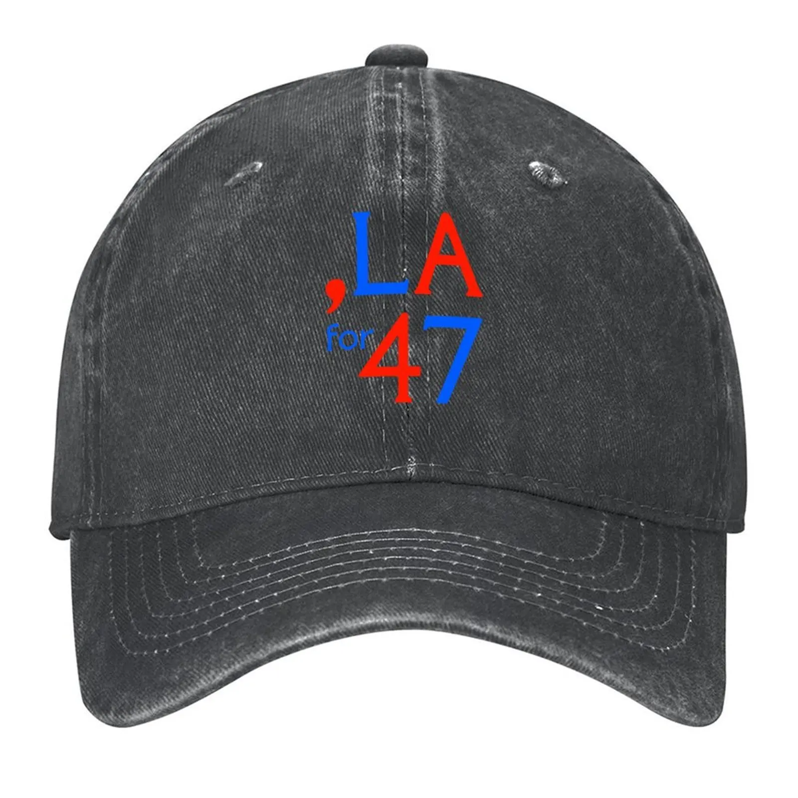 

Comma LA For 47 - Kamala Harris 2024 Baseball Cap Hat men Sunscreen sun hat sailor cap for men Girl Men's